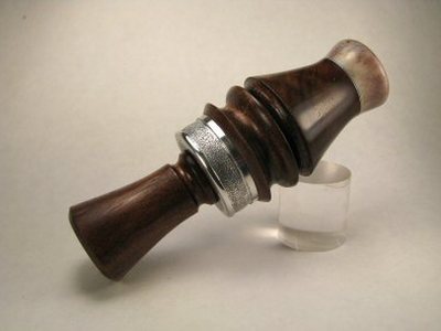 Black walnut and antler single reed duck call