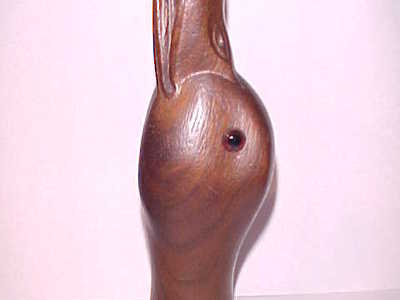 DU - Duck Head Duck Call - Carved Walnut - From the 90"