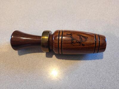 Mick Lacy signed Walnut Duck Call