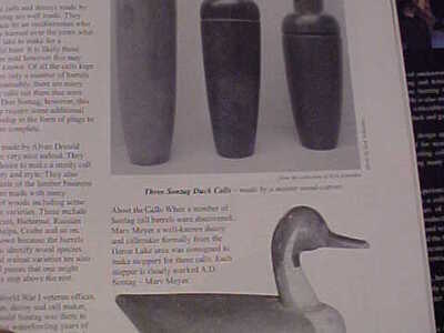 Alvan Donald Sontag (1893-1969) Heron Lake, MN - Duck Call