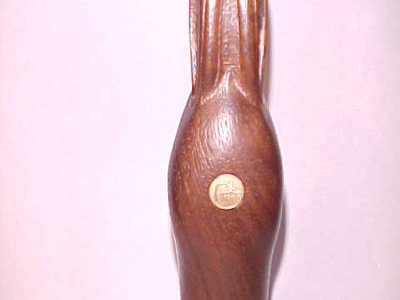 DU - Duck Head Duck Call - Carved Walnut - From the 90"