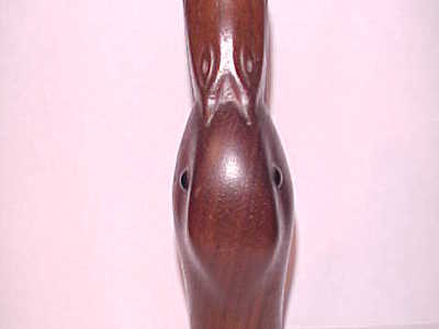 DU - Duck Head Duck Call - Carved Walnut - From the 90"