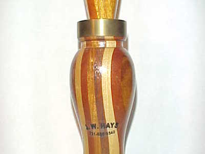 J.W. Hays (1925-2014) Milan, TN - Laminated Duck Call