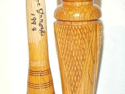 Joe Jaroski (1925-2011) DuQuin, IL - Checkered Duck Call