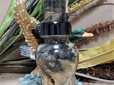 Kevin Sjostrand MarshKing Stabilized Buckeye Burl Mallard Duck Call 