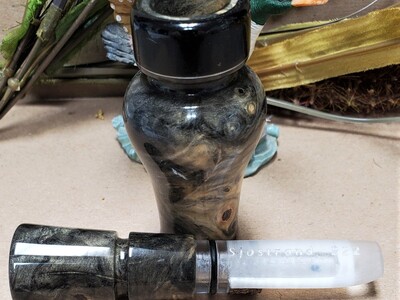 Kevin Sjostrand MarshKing Stabilized Buckeye Burl Mallard Duck Call 