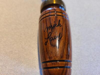 Mick Lacy signed Walnut Duck Call