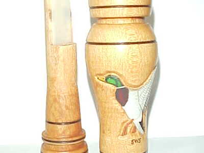 Scott Schroder (1954-2021) Racine, WI - Carved & Painted Duck Call