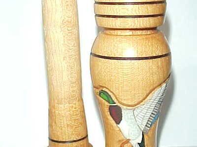 Scott Schroder (1954-2021) Racine, WI - Carved & Painted Duck Call